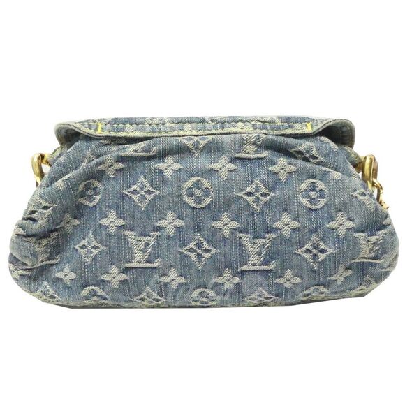 Louis Vuitton Mini Pleaty Monogram Denim Shoulder Bag Blue - Picture 4 of 10